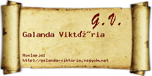 Galanda Viktória névjegykártya